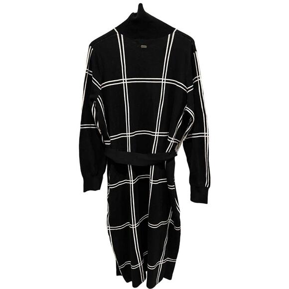 Barbour Aldora Windowpane Long Sleeve Cotton Blend Sweater Dress (US/12) - Picture 6 of 10